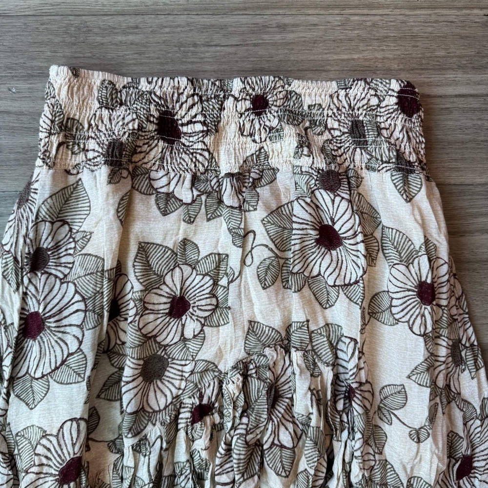 Free People Morning Sun Floral Print Maxi Hi Lo Skirt Size Small - Picture 7 of 9